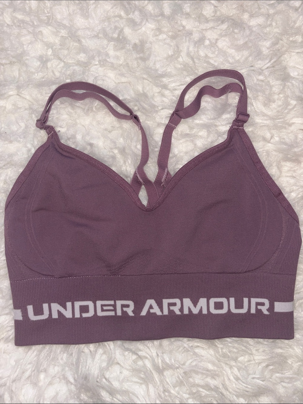 Under Armour Seamless Logo Low Impact Sports Bra, Size XS/TP/ECH